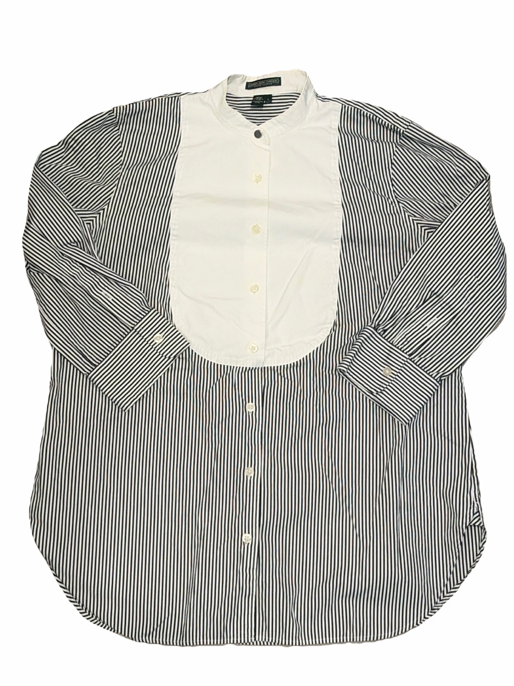 Lauren Ralph Lauren Women's Striped Bib-Front Broadcloth Shirt